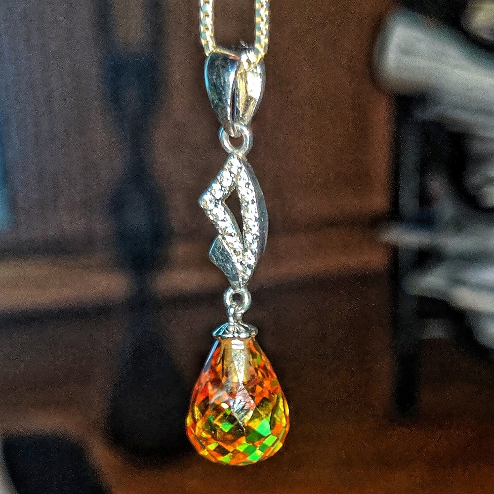Zultanite Necklace 7.3 ct Color-Change Briolette